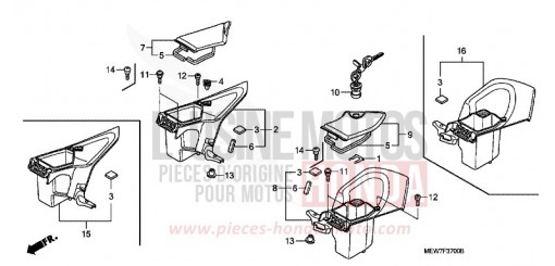 POCHE DE CARENAGE NT700VAA de 2010
